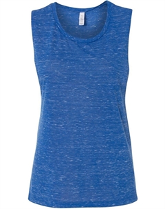 Женская майка-топ Flowy Scoop Muscle, цвет true royal marble Bella+canvas