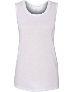 Женская майка-топ Flowy Scoop Muscle, белый Bella+canvas