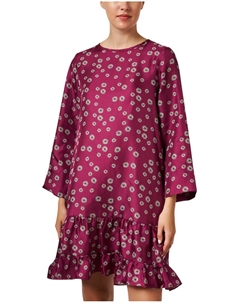 Платье из кашемира с цветочным принтом, красный Rosso35