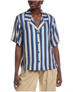 Рубашка из смесового шелка от Declan, синий Rag & bone