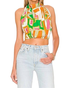 Топ с высоким воротом и открытой спиной в цвете Solstice Swf