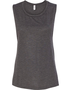 Женская майка-топ Flowy Scoop Muscle, темно-серый Bella+canvas