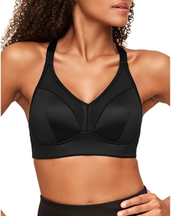 Женский спортивный бюстгальтер средней жесткости Ariza, угольно-черный Adore me