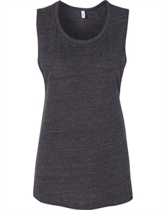 Женская майка-топ Flowy Scoop Muscle, цвет charcoal black slub Bella+canvas