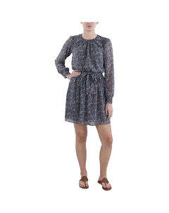 Женское платье-рубашка с принтом флоры и рукавами-браслетами, цвет dusty rose Michael michael kors