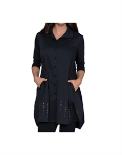 Туника Tiburon Icon с заклепками черного цвета Stella carakasi