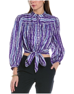 Шелковая рубашка, синий Sandro