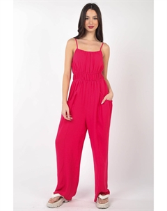 Комбинезон без рукавов с защипами, розовый Fashnzfab