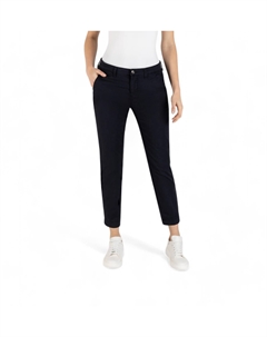 Брюки чинос с отворотом темно-синего цвета Mac