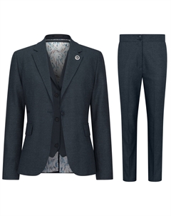 TPW - Костюм из 3 предметов в клетку «Принц Уэльский», приталенный деловой деловой костюм для женщин, оливковый Truclothing