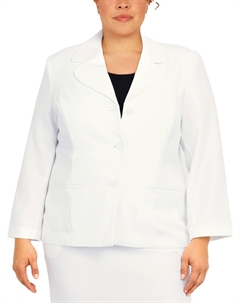 Женский ребристый полиэстеровый блейзер с двумя пуговицами, белый Alfred dunner