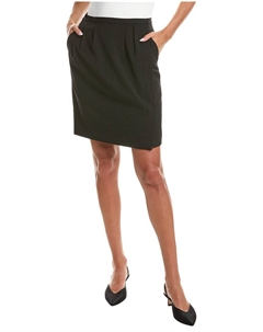 Юбка-карандаш из саржи и смесовой шерсти, черный Theory