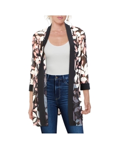 Petites Женский сетчатый цветочный жакет Duster, темно-синий/лиловый R&m richards