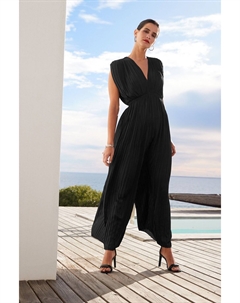 Плиссированный комбинезон с короткими рукавами, черный Next