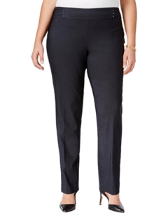 Женские узкие брюки с заклепками и высокой талией Plus, цвет waverly denim Jm collection