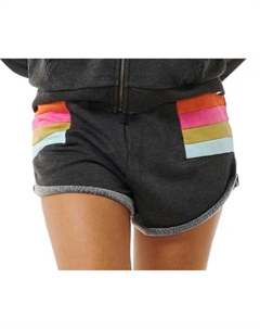 Короткие флисовые шорты Surf Revival черного цвета Rip curl