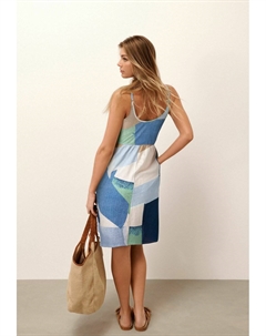 Дневное платье Standard, синее абстрактное Next