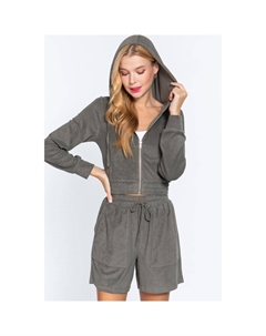 Толстовка с капюшоном из махровой ткани, оливковый Fashnzfab