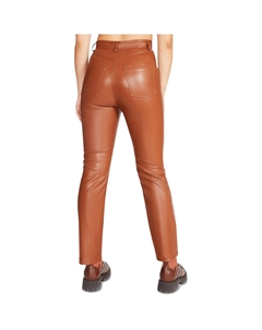 Женские прямые брюки Josie из искусственной кожи со средней посадкой, цвет cognac Steve madden