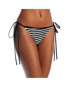 Женские плавки из ребристого нейлона, раздельные, цвет black/white stripe Cleonie