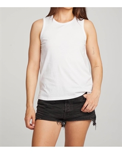 Базовая майка с разрезом белого цвета Chaser