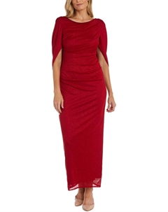 Женское блестящее вечернее платье с рукавами-накидками R&m richards