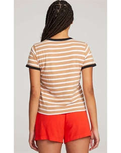 Футболка Bonjour в полоску цвета загара, цвет tan stripe Chaser