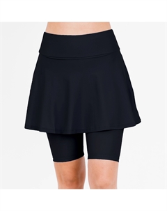 Женская расклешенная юбка для плавания длиной до середины бедра с велосипедными шортами, черный Calypsa