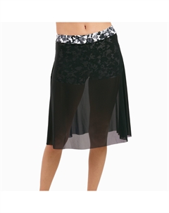 Женская юбка для плавания Plus 3in1 с прикрепленными шортами, цвет black/rocky road Calypsa