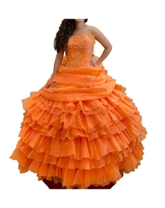 Платье Quinceañera с пышной юбкой, расшитое бисером, на закате, цвет sunset Mary's bridal