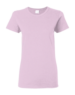 Футболка Ladies/Womens из плотного хлопка Missy Fit с коротким рукавом, светло-розовый Gildan