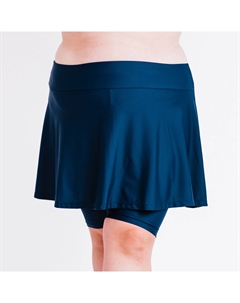 Женская расклешенная юбка для плавания до середины бедра с велосипедными шортами, темно-синий Calypsa