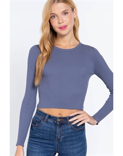 Длинный свитер с открытой спиной Slv, синий Fashnzfab