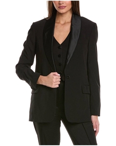 3.1 Пиджак с шалевым лацканом Phillip Lim из смесовой шерсти, черный 3.1 phillip lim