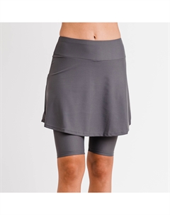 Женская расклешенная юбка для плавания длиной до середины бедра с велосипедными шортами, цвет charcoal Calypsa