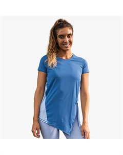 Женская футболка с завязками и боковым разрезом, цвет blue jay/soft cloud blue Calypsa