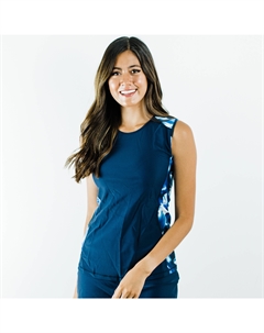 Женский свободный топ-танкини Maya Swim Top, цвет navy wave/navy Calypsa