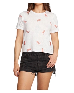 Футболка женская, белый/коричневый Chaser