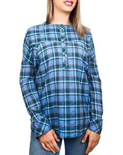 Mia Pucker Женская клетчатая туника с круглым вырезом, цвет passion flower Beachlunchlounge