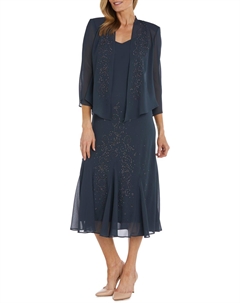 Женское шифоновое платье без рукавов с жакетом, цвет coal R&m richards