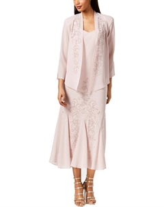 Женское шифоновое платье без рукавов с жакетом, цвет mauve R&m richards