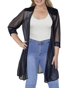 Женский трикотажный декорированный блейзер-пылесос, темно-синий R&m richards