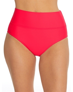 Женские плавки бикини с завышенной талией и отворотами, цвет geranium Sunsets