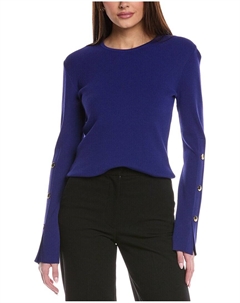 Fine Gauge Knit свитер, синий St. john