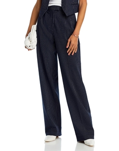 Женские брюки Marianne Ponte с плиссировкой и широкими штанинами, цвет navy stripe Rag & bone