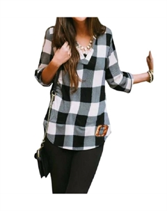 Клетчатая туника Университета штата Оклахома в черном/белом цвете Gameday couture