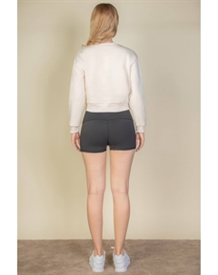 Женская толстовка с графическим принтом и заниженной линией плеч, цвет stone Fashnzfab