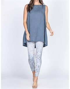 Льняная туника в дениме, цвет denim M.rena