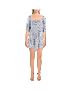 Женский короткий комбинезон с принтом, темно-синий/белый Roxy