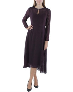 Женское платье миди в горошек, фиолетовый Tommy hilfiger